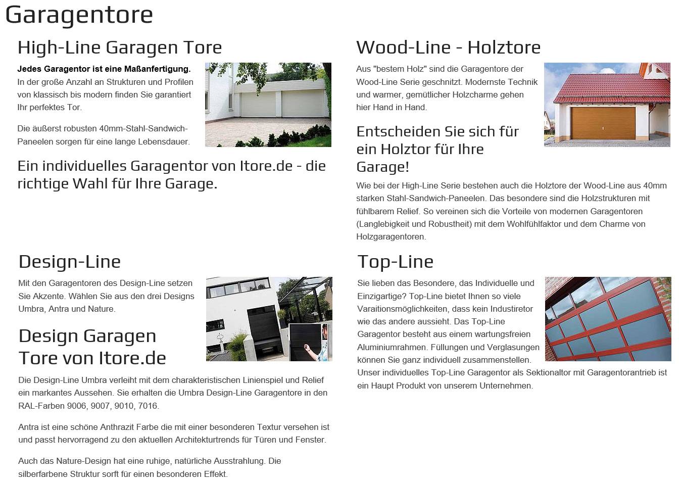 Tore für Garagen