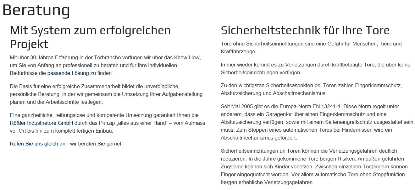 Tore Beratung